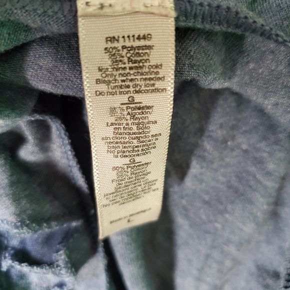 Think Positive Womens Blue Graphic Hamsa Hand Third Eye Good Luck Tank Top Sz L - Picture 6 of 6